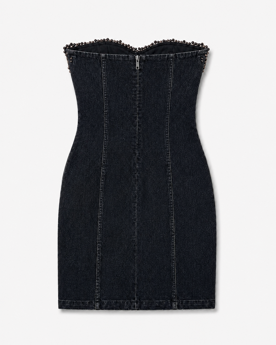 Symphony Junior Girls Pearl Beaded Top Denim Mini Dress_ SD2193HP