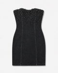 Symphony Junior Girls Pearl Beaded Top Denim Mini Dress_ SD2193HP