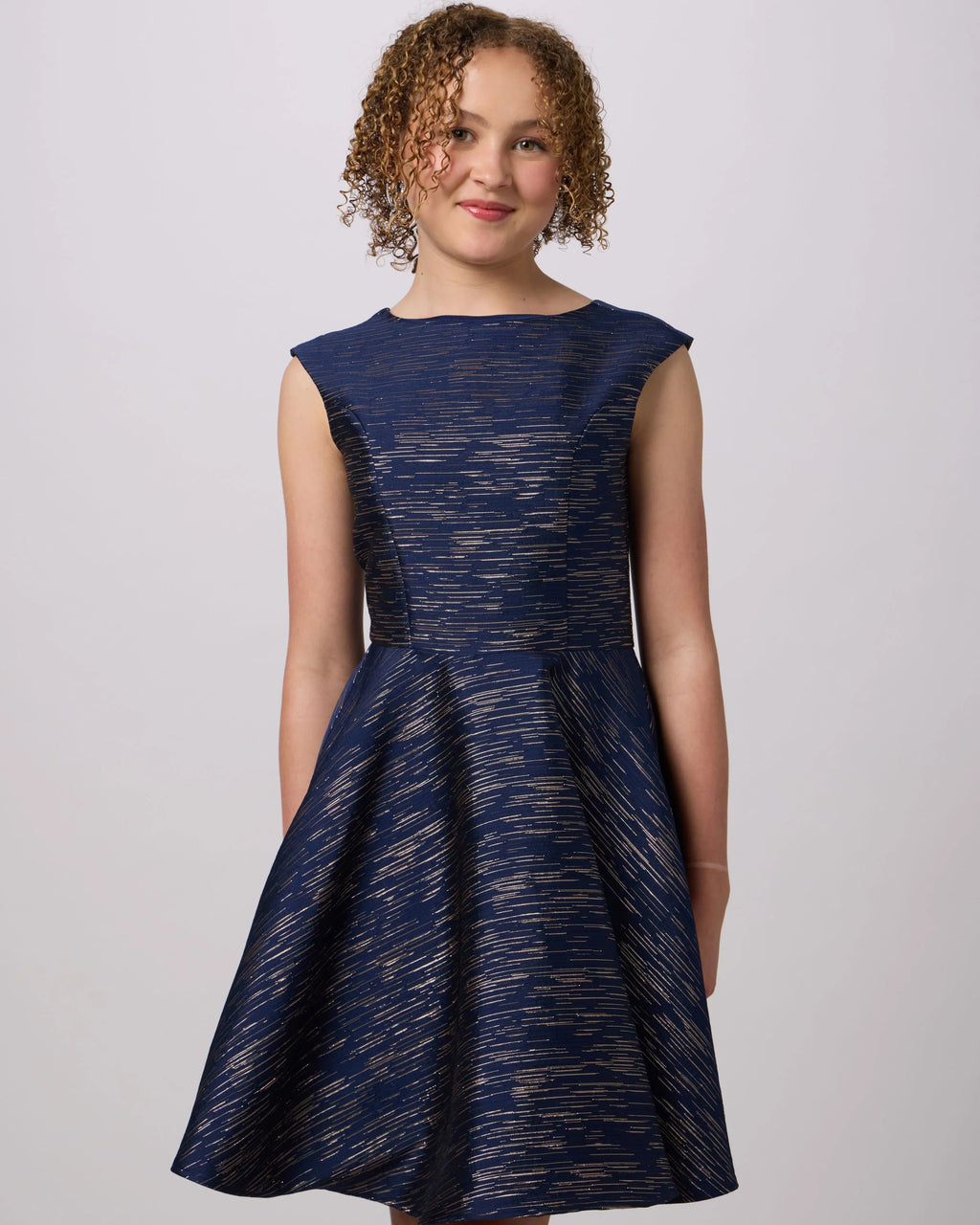 UDT ARIELLE Jacquard Fit & Flare Cap Sleeve Dress  _T3886K