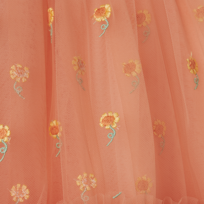 Stella McCartney Sunflowers Tulle Long Skirt_ TU7B04-L0199