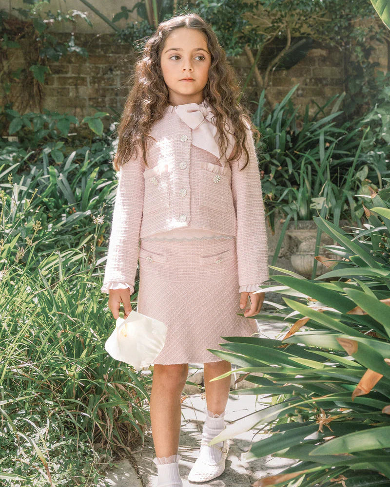 Tutu Du Monde Girls Petal Tweed Suit
