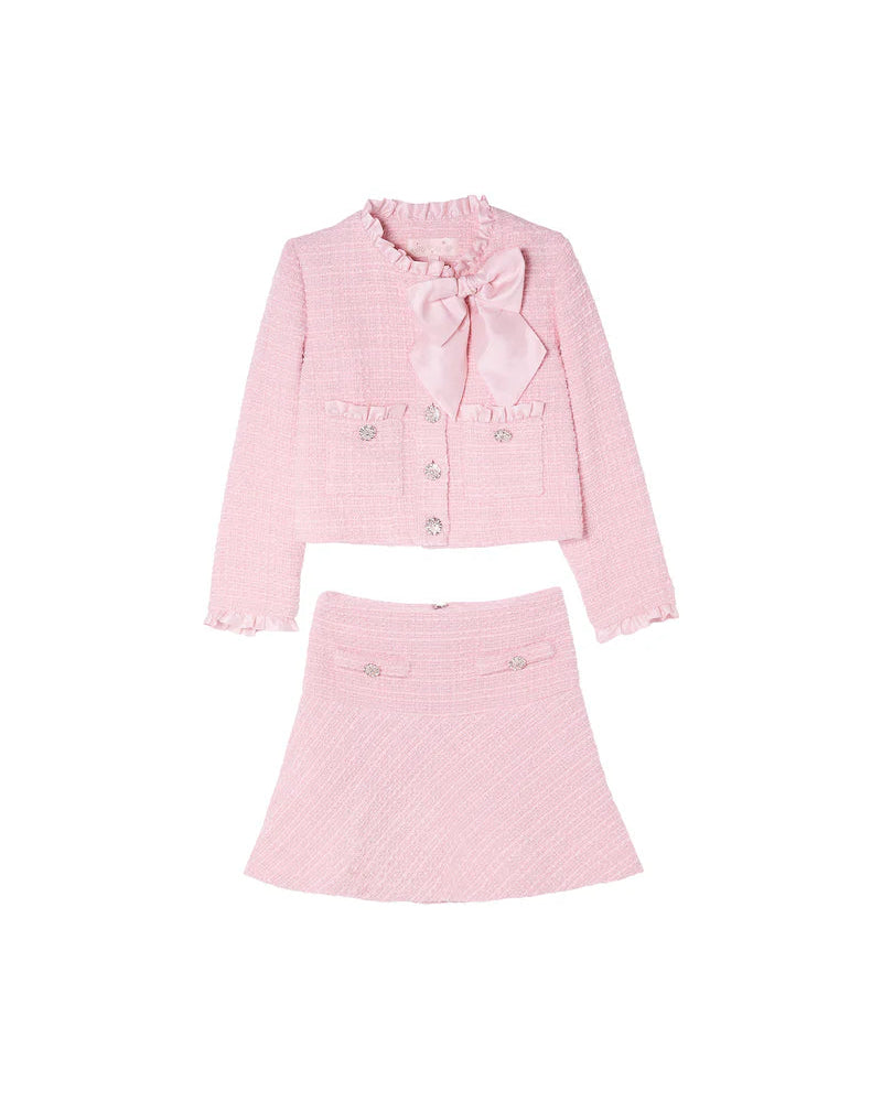 Tutu Du Monde Girls Petal Tweed Suit