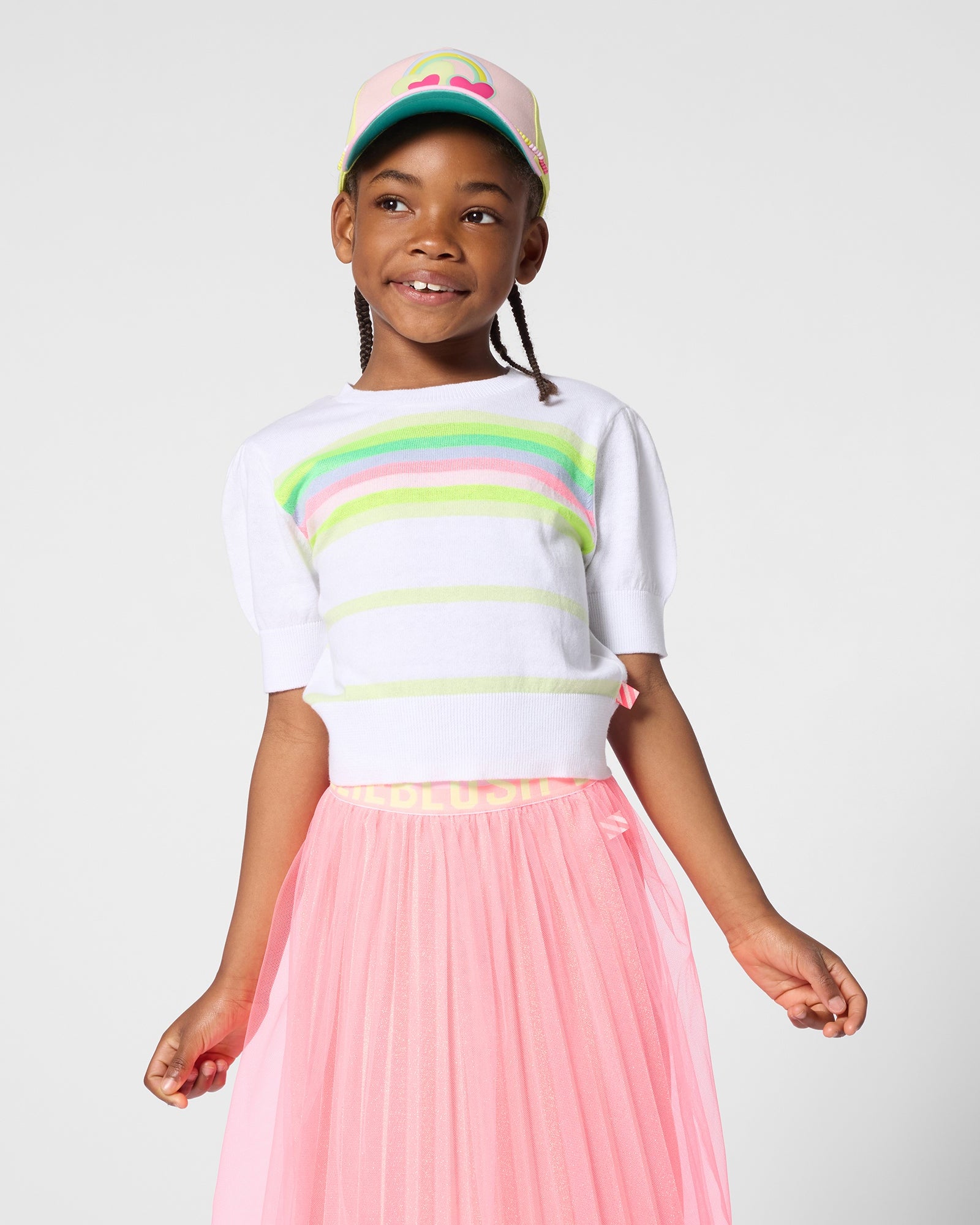 Billie Blush Girls Long Mesh Skirt_ U21865
