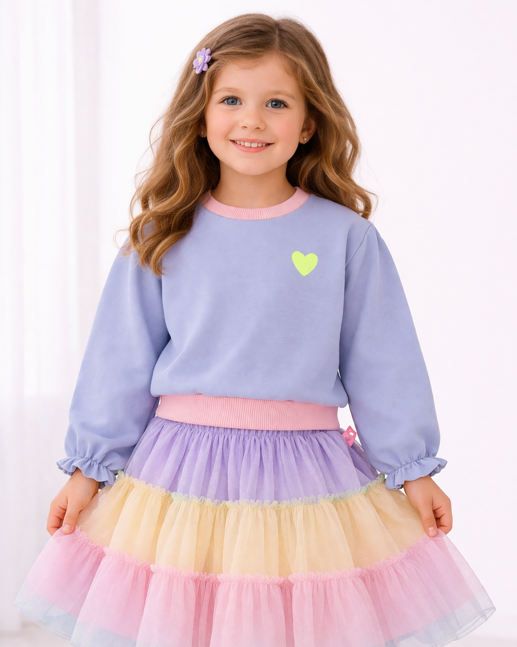 Billie Blush Girls Graphic Sweatshirt_ U21918