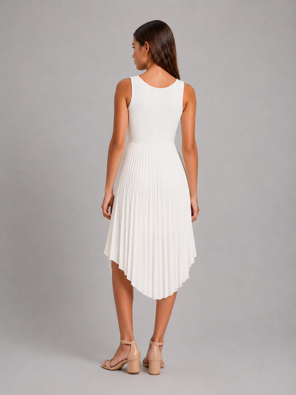 UDT CATHY Pleated Hi Low Dress