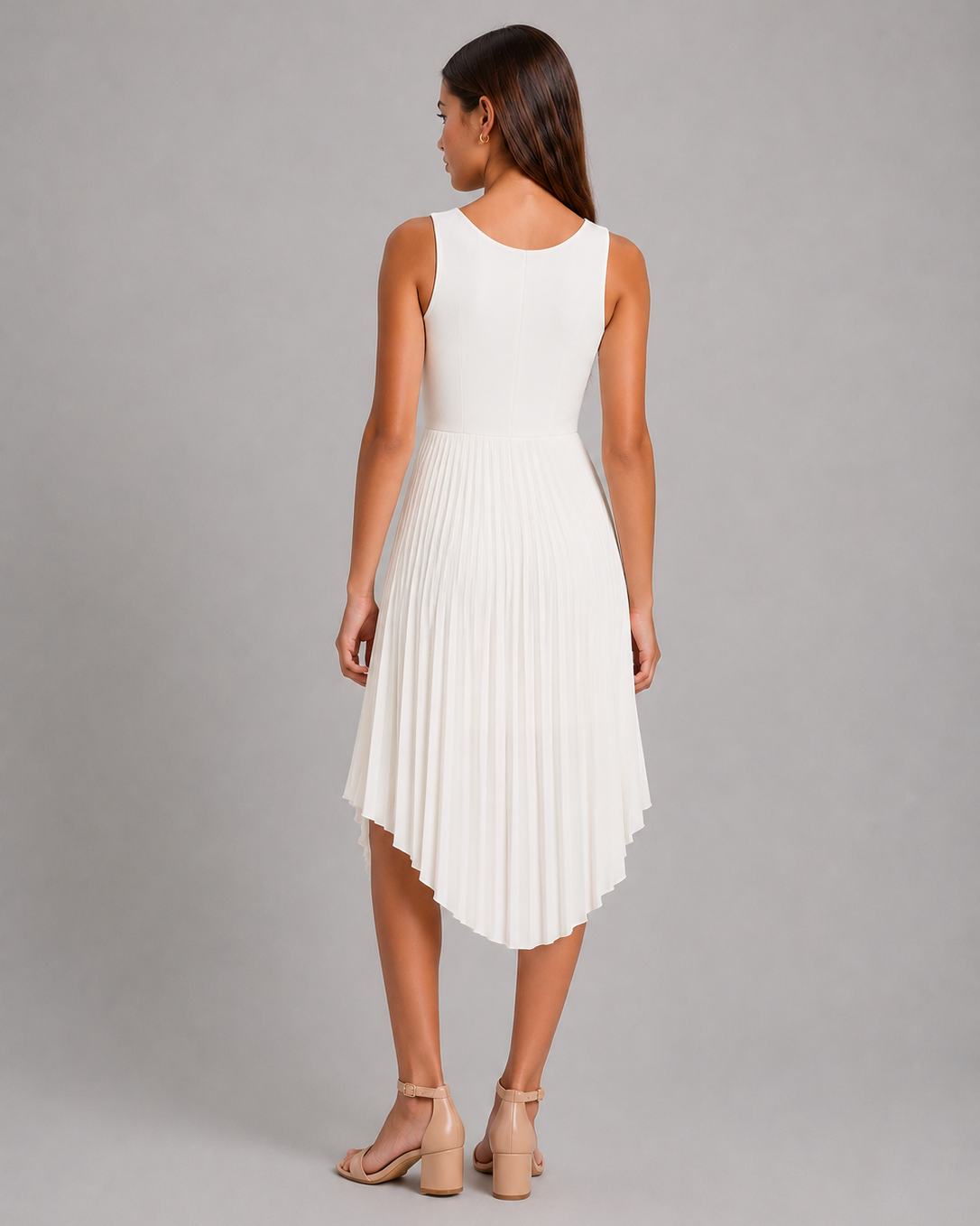 UDT CATHY Pleated Hi Low Dress
