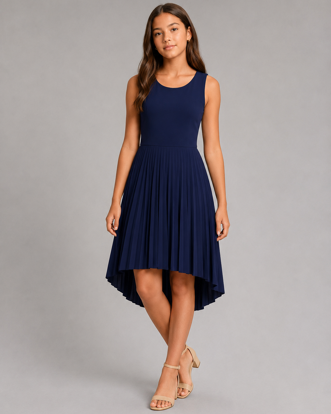 UDT CATHY Pleated Hi Low Dress
