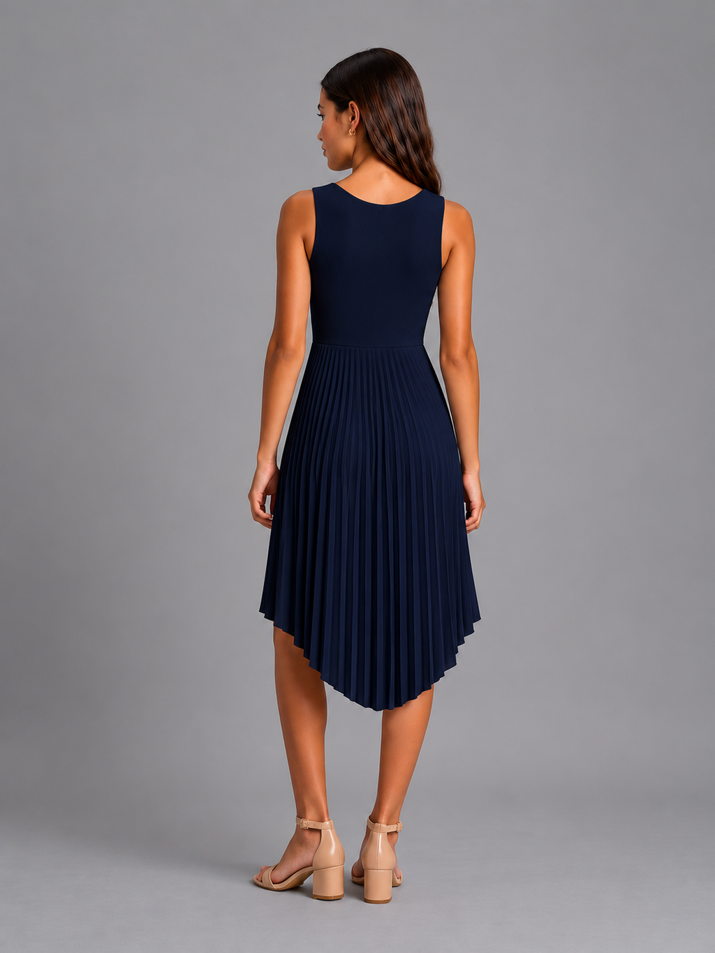 UDT CATHY Pleated Hi Low Dress