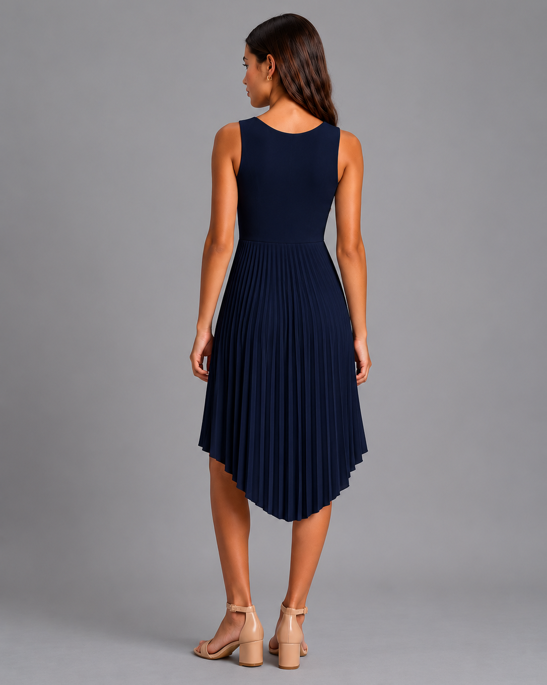 UDT CATHY Pleated Hi Low Dress