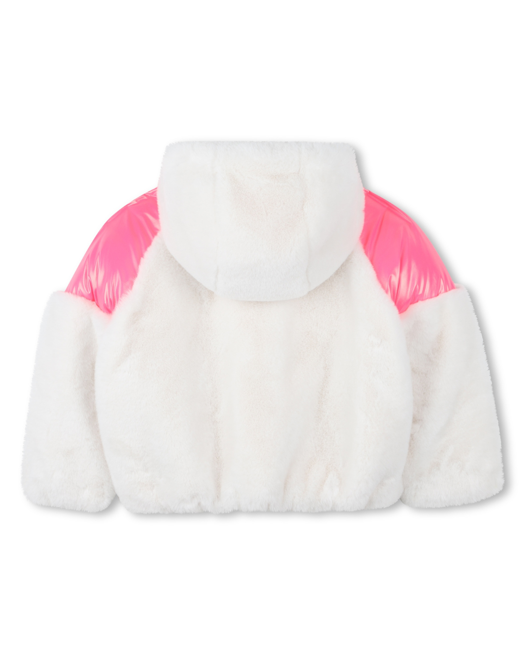 Billie Blush Girls Printed Fleece Coat_ U21563