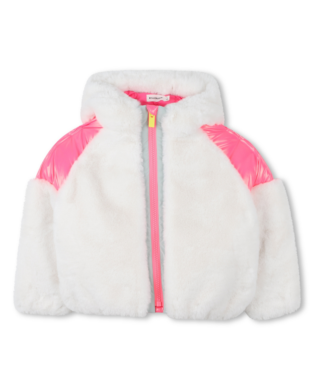 Billie Blush Girls Printed Fleece Coat_ U21563