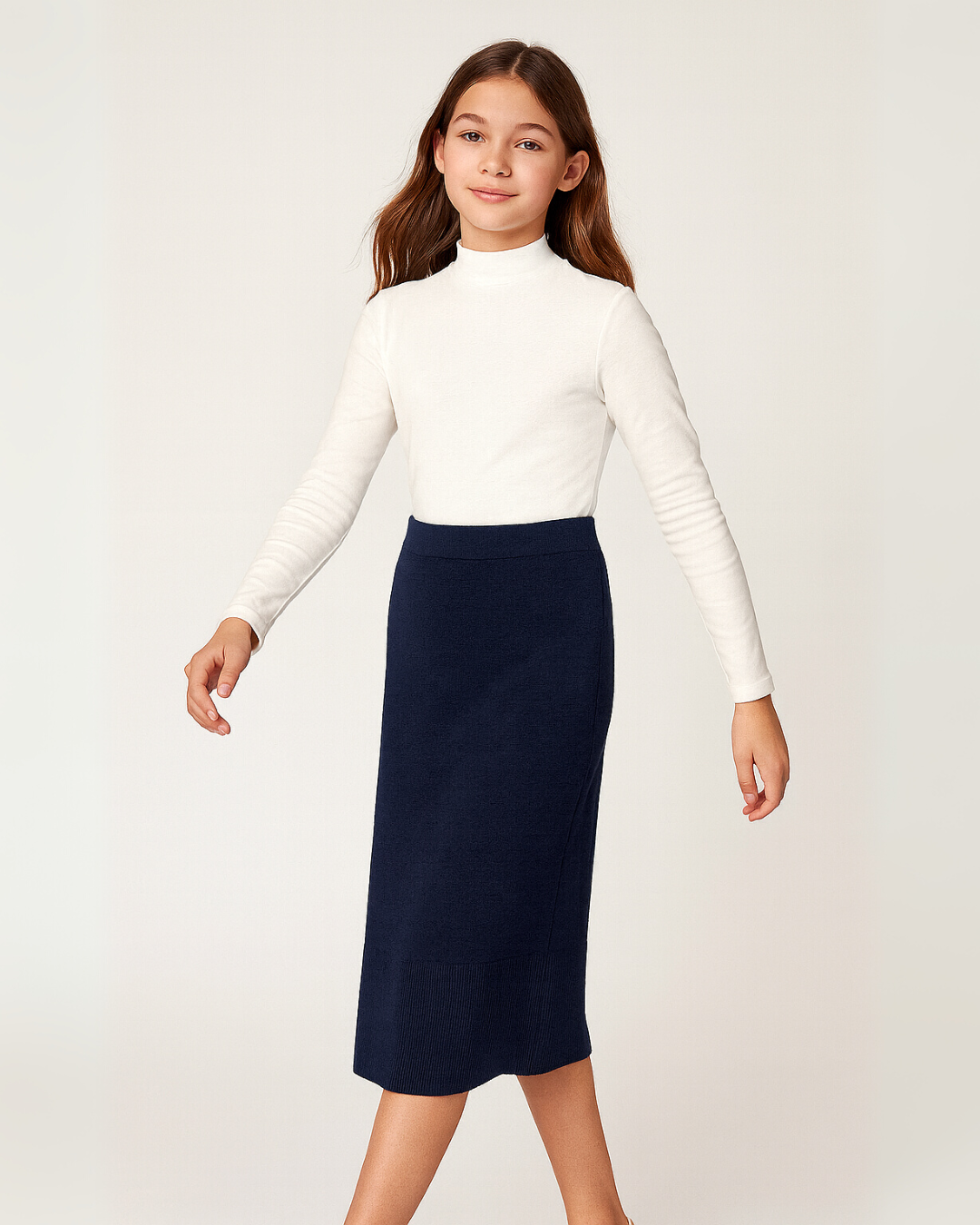 Mayoral Girls Tricot Midi Skirt_ 7904