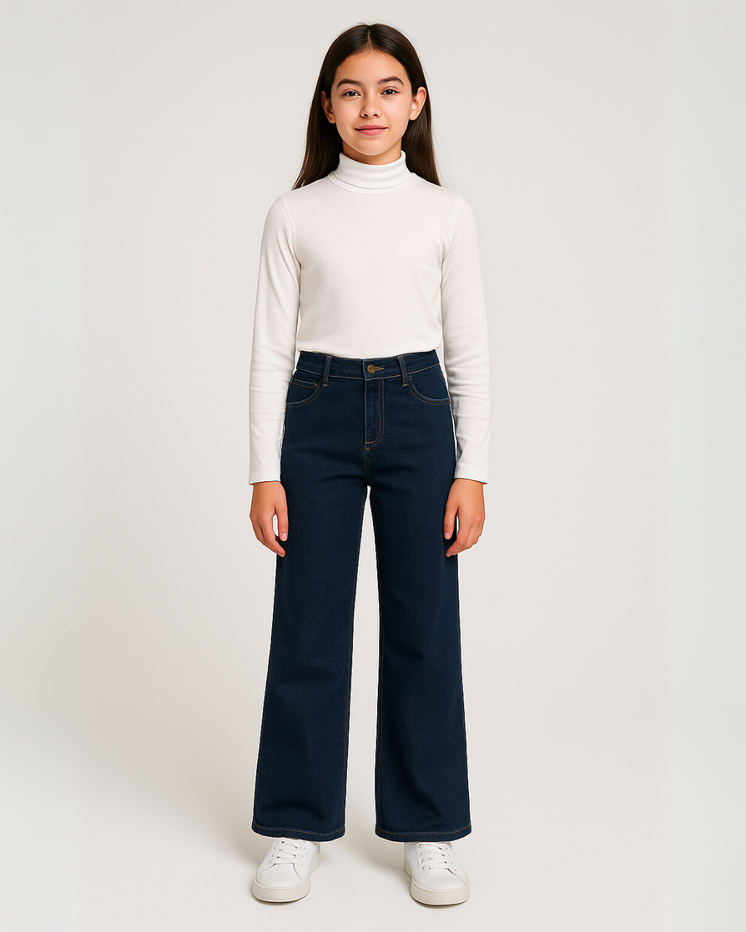 Mayoral Girls Relaxed Long Denim Pants_ 7573