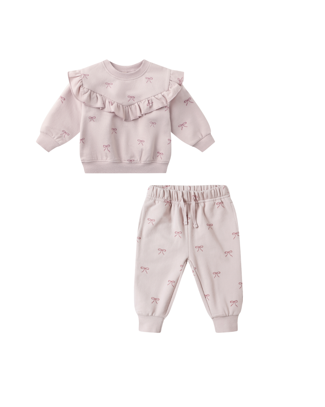 Quincy Mae Baby Girls Ruffle Fleece Lounge Set_ QM272STIL