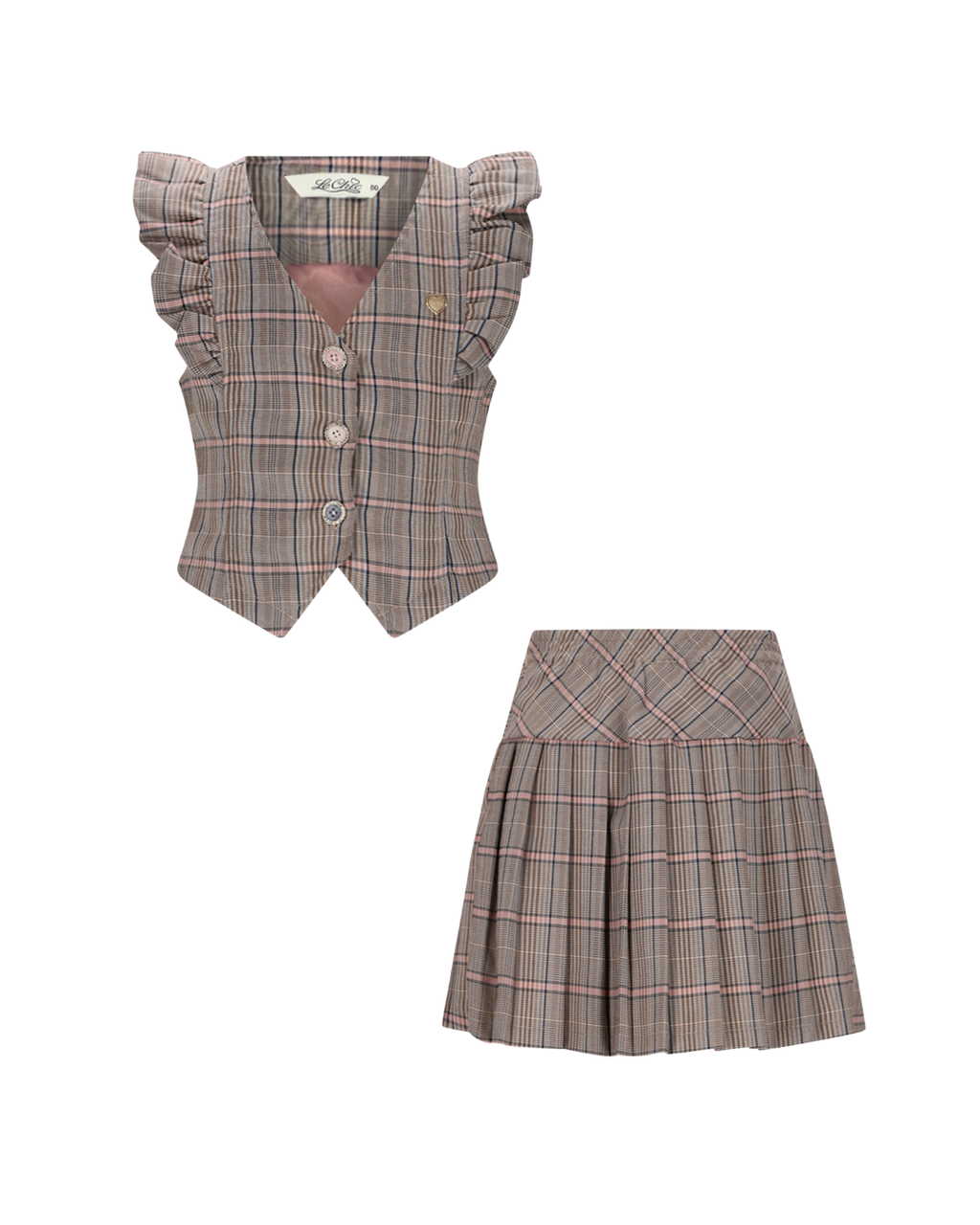 Le Chic Girls Elize Waistcoat & Skirt Set_ C508-5105