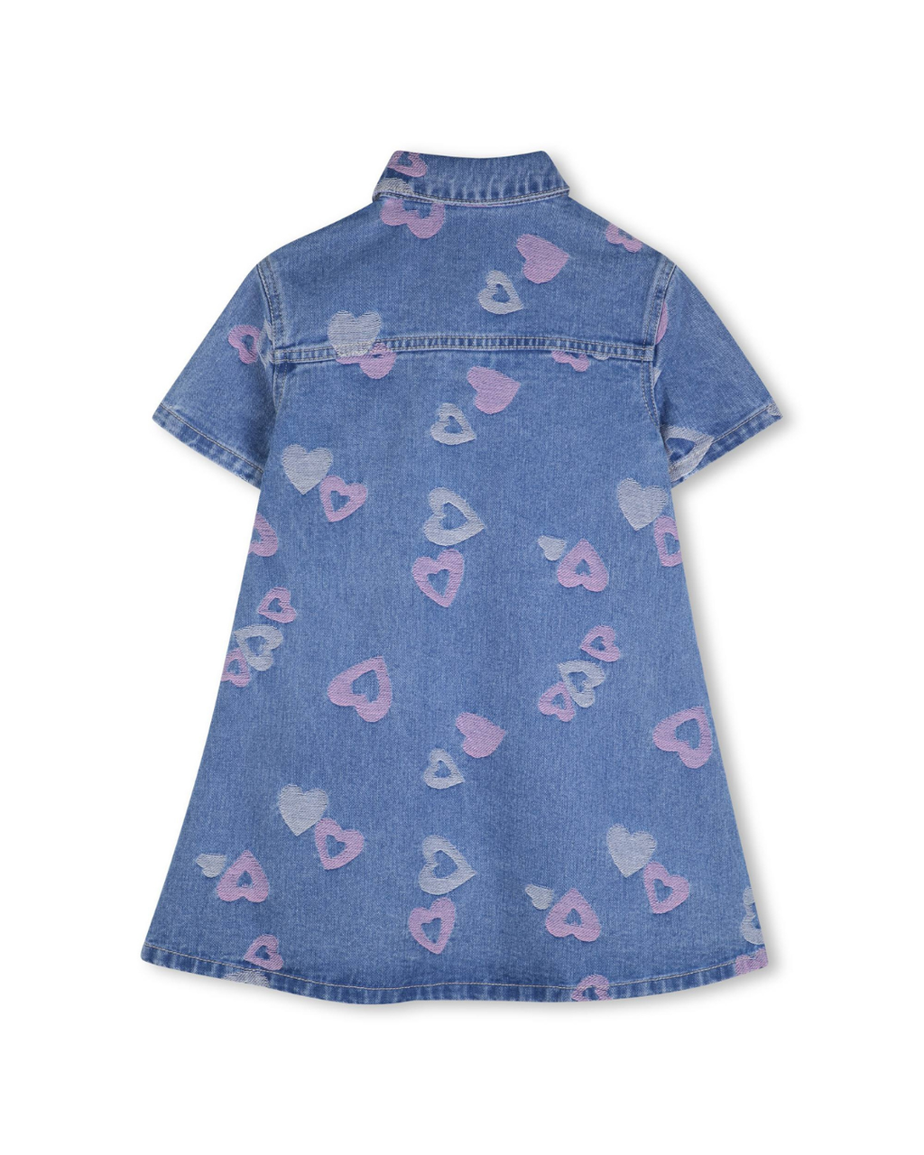 Billie  Blush Girls Heart Denim Dress_ U21817