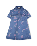 Billie  Blush Girls Heart Denim Dress_ U21817