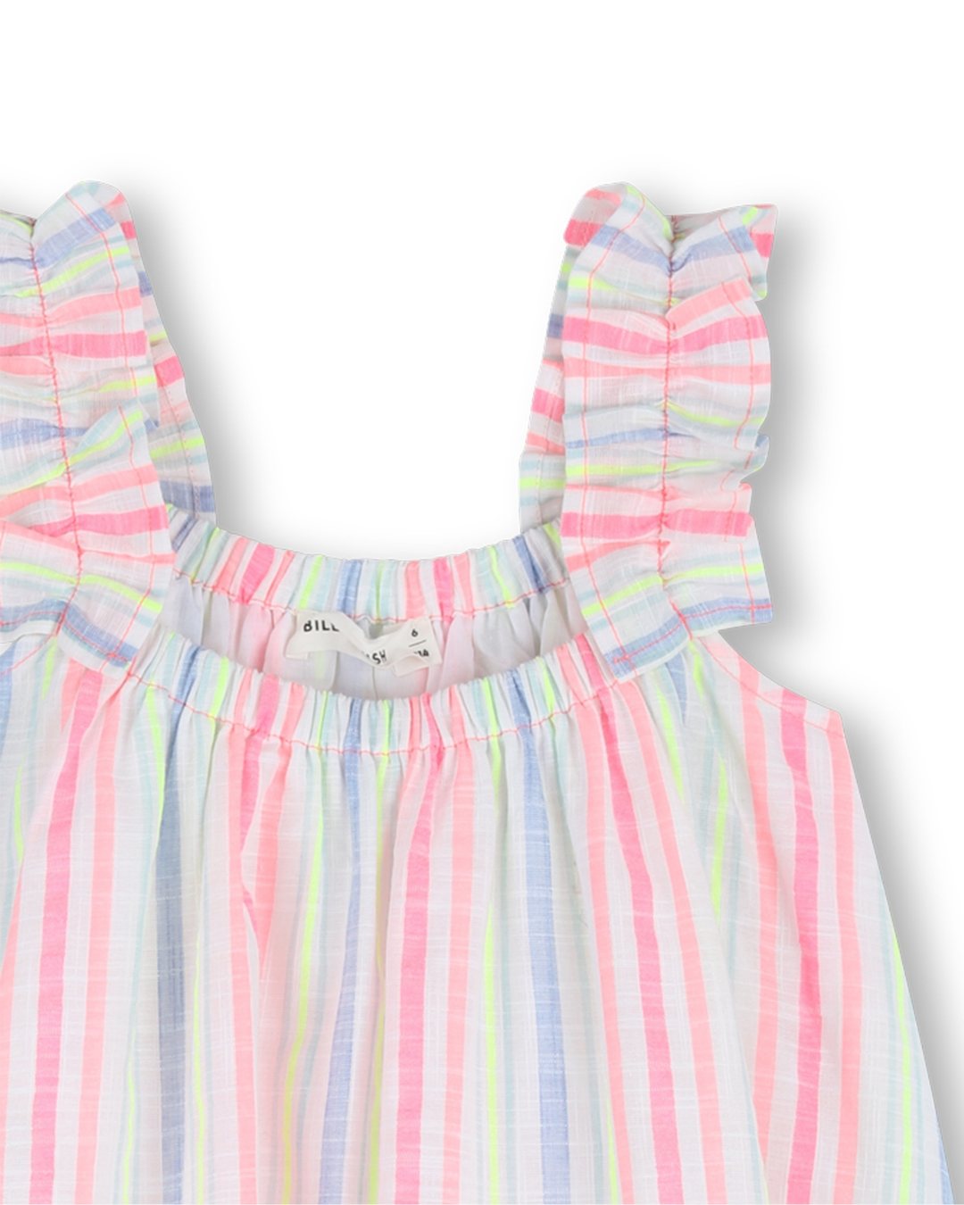 Billie Blush Girls Striped Sleeveless Dress_ U21977