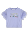 Billie Blush Girls T-Shirt with Mesh Sleeves_ U21929