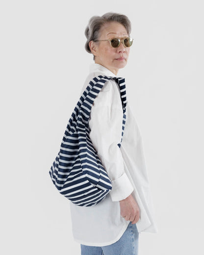 Standard Baggu - Navy Stripe