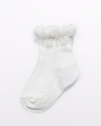 Abel & Lula Baby Girls Tulle Ruffle Sock_ 5434 - NorthGirls