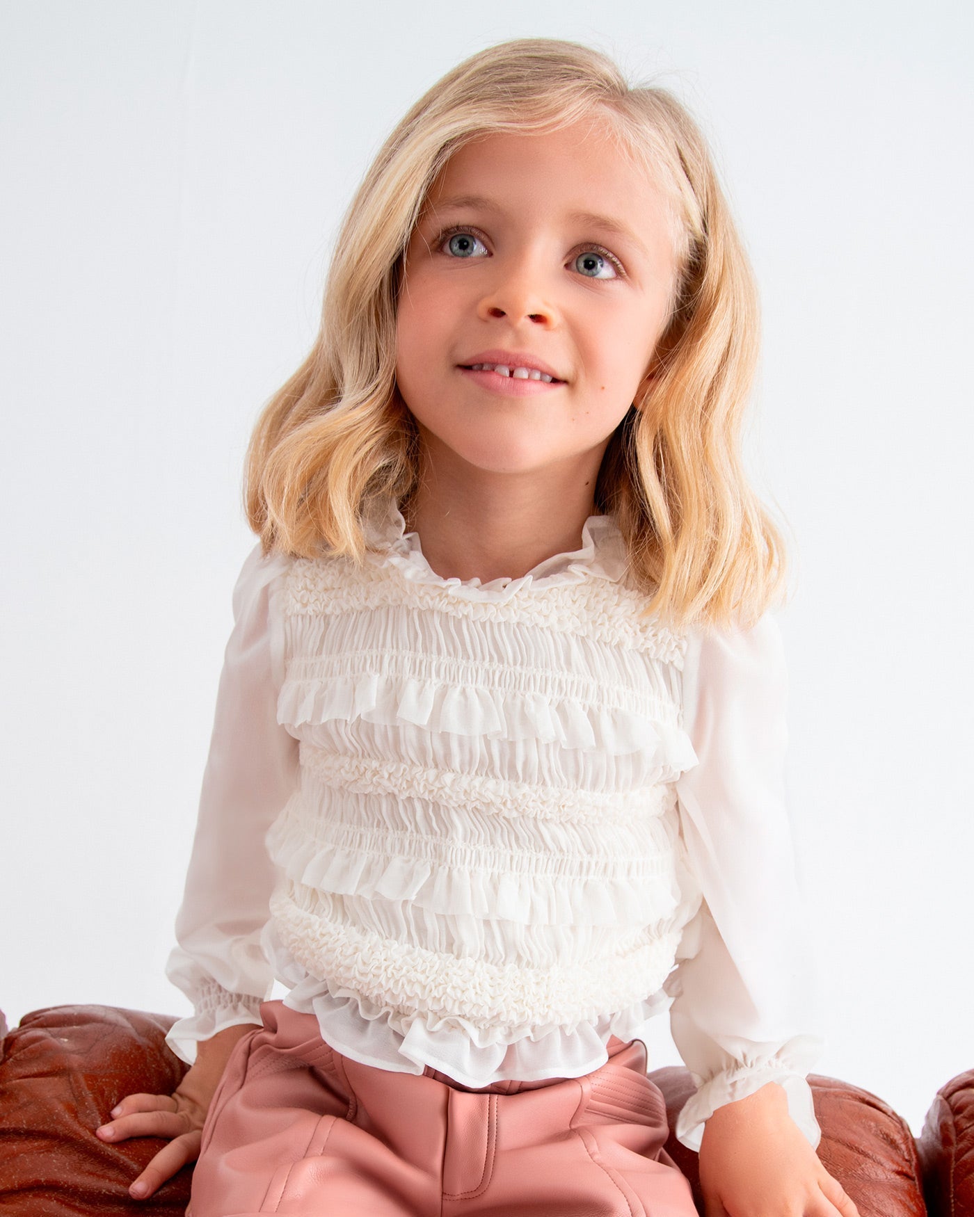 ジャケット・アウター Treat Girl's tulle frill jersey Gardenia Tulle Frill Tops – THE TOÉ