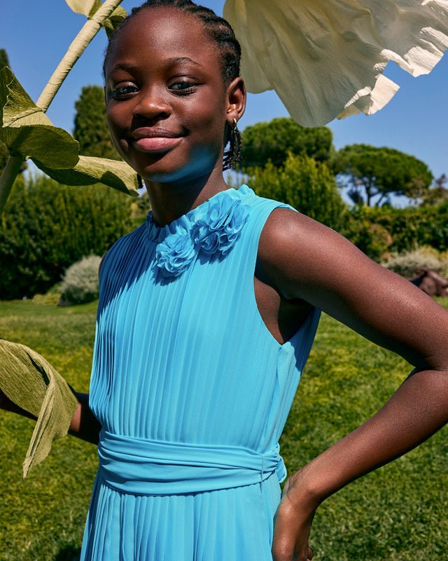 Abel & Lula Girls Pleated Crepe Jumpsuit_ 5223 - NorthGirls