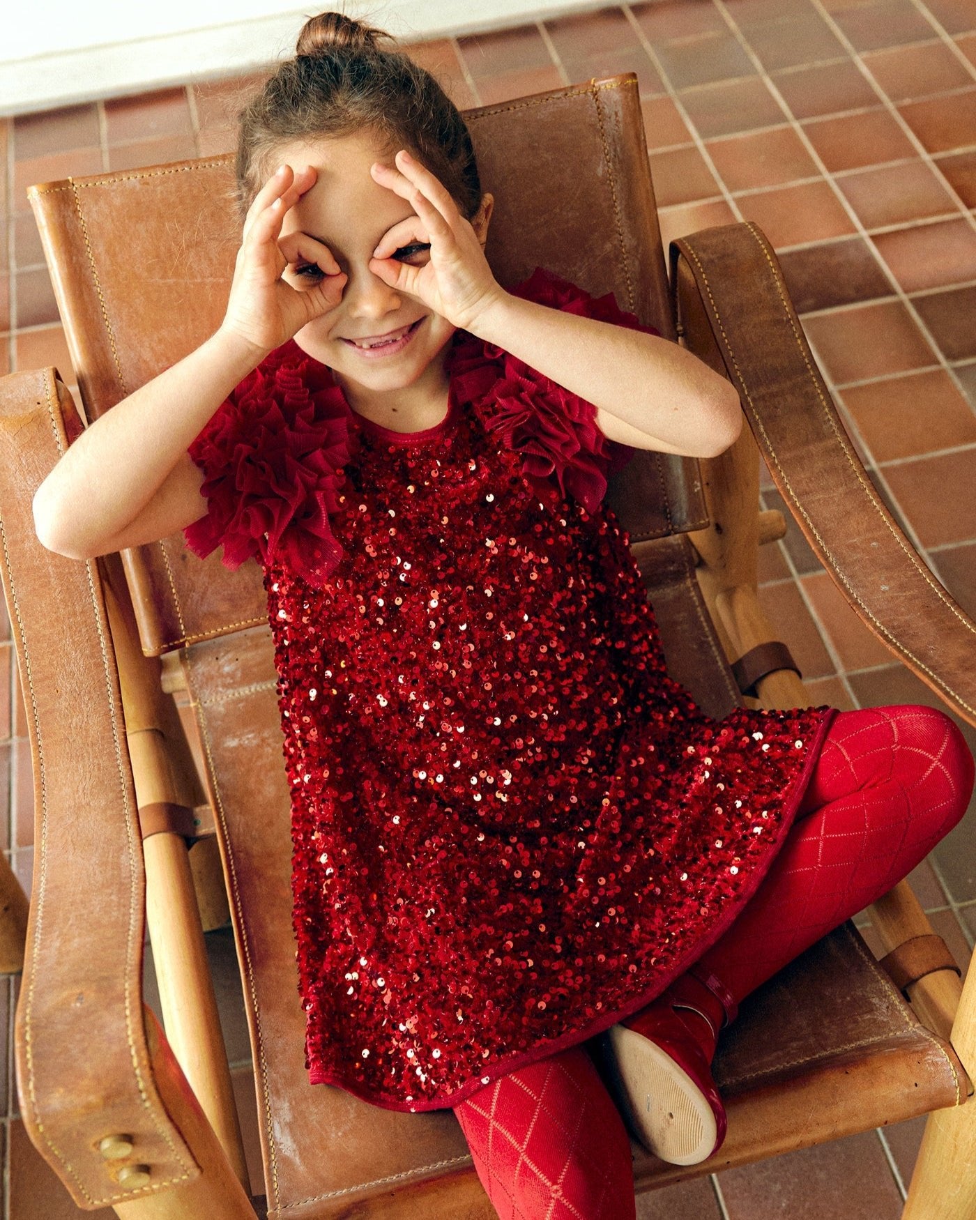 Abel & Lula Girls Sequin Velvet Dress_ 5529 - NorthGirls