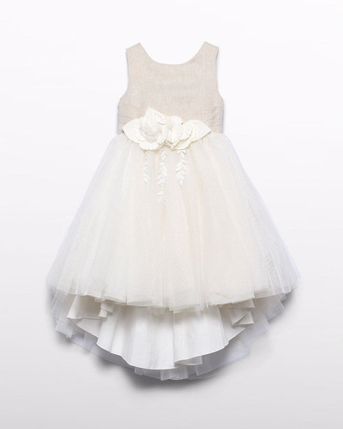 Abel & Lula Girls Shimmer Linen Dress_ 5032 - NorthGirls