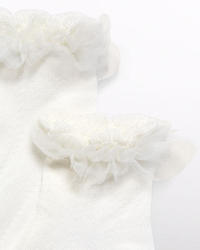 Abel & Lula Girls Tulle Ruffle Socks_ 5432 - NorthGirls
