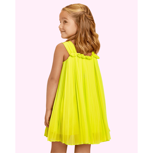 Abel & Lula Sleeveless Pleated Dress _Yellow 5055 - 076 - NorthGirls