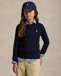Ralph Lauren Girls Cable-Knit Cotton Sweater