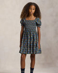 Ralph Lauren Girls Floral Smocked Cotton Jersey Dress
