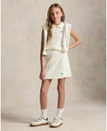 Ralph Lauren Girls Cotton White Sweater Outfit Set_ 313A11239002