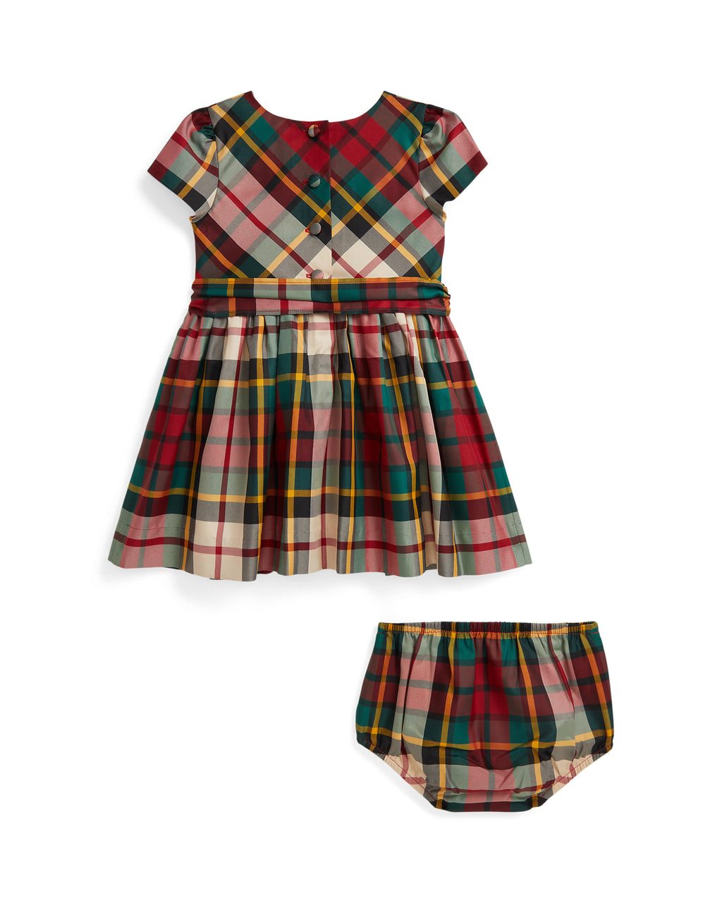 Ralph Lauren Baby Girls Holiday Taffeta Plaid Twill & Bloomer