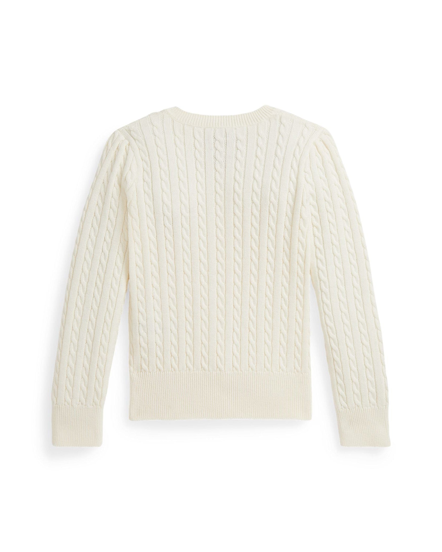Ralph Lauren Mini Girls Cable Knit Bear Cardigan 
