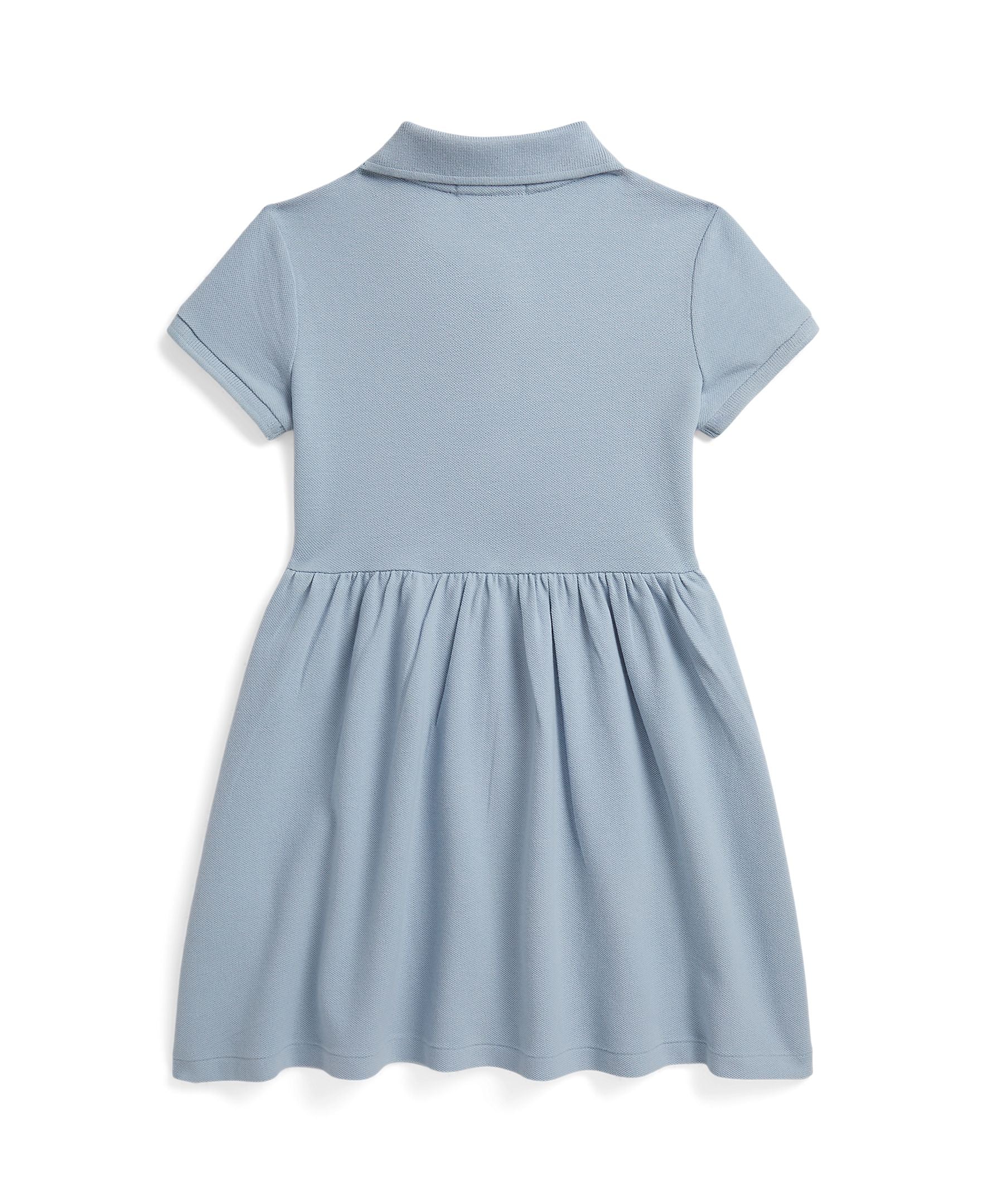 Ralph Lauren Mini Girls Stretch Mesh Blue Dress_ 312934961500