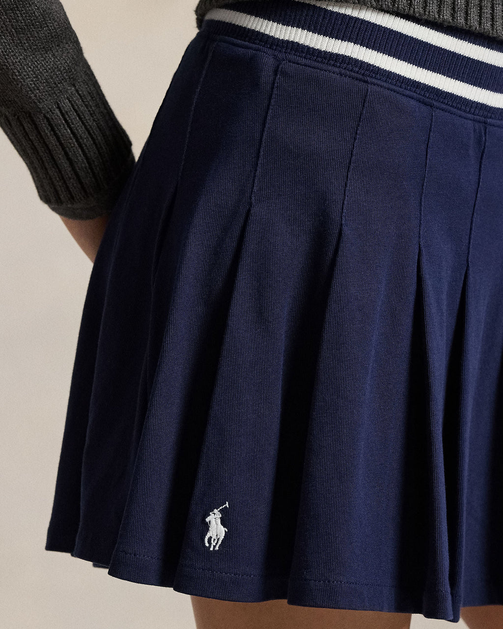 Ralph Lauren Girls Pleated Cotton Jersey Skort