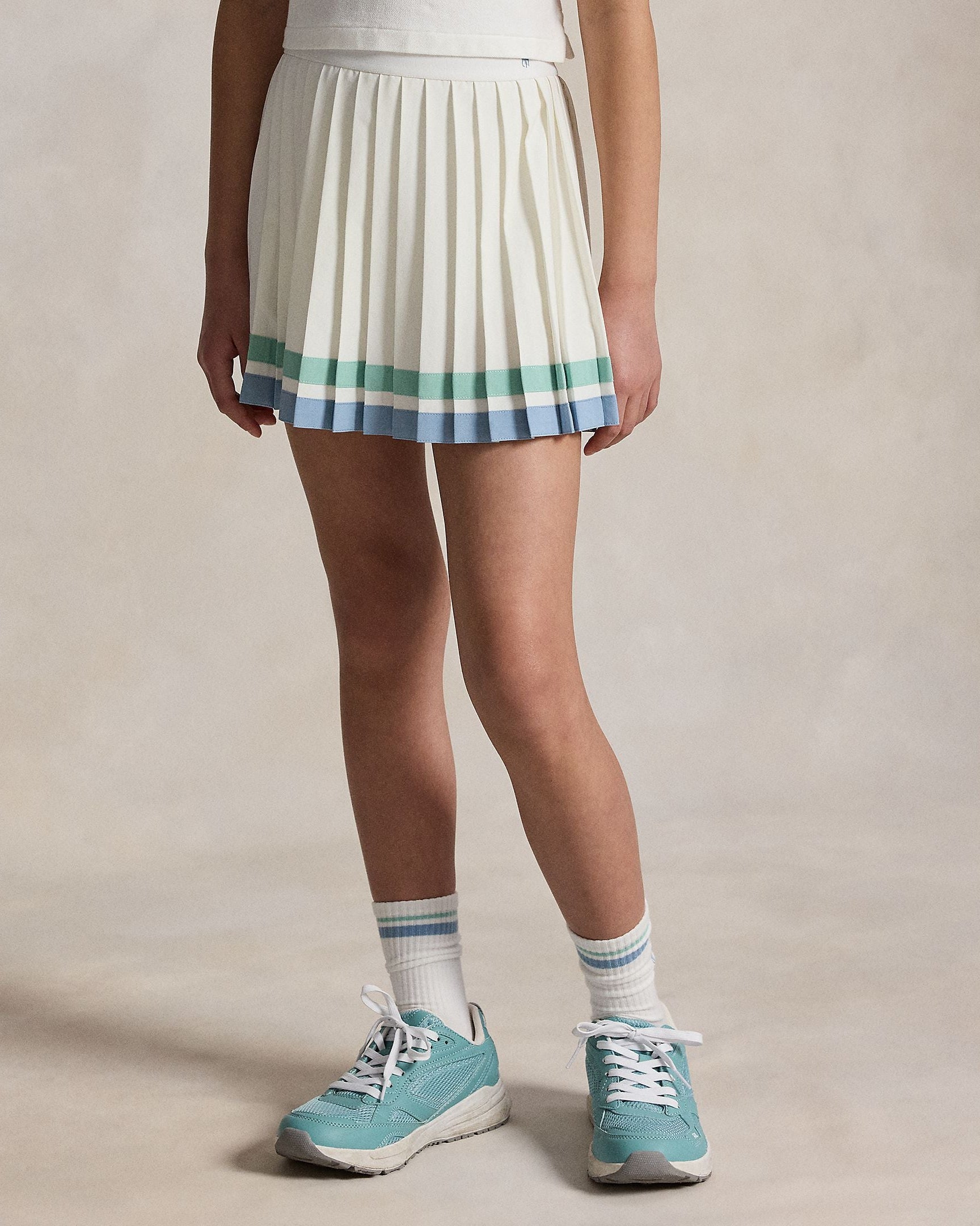 Ralph Lauren Girls Striped Pleated Skort