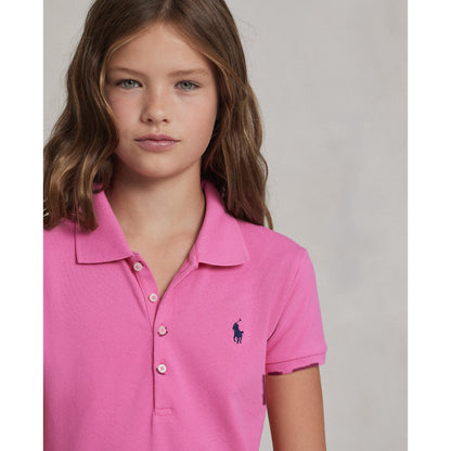 Ralph Lauren Girls Mesh Stretch Polo Dress