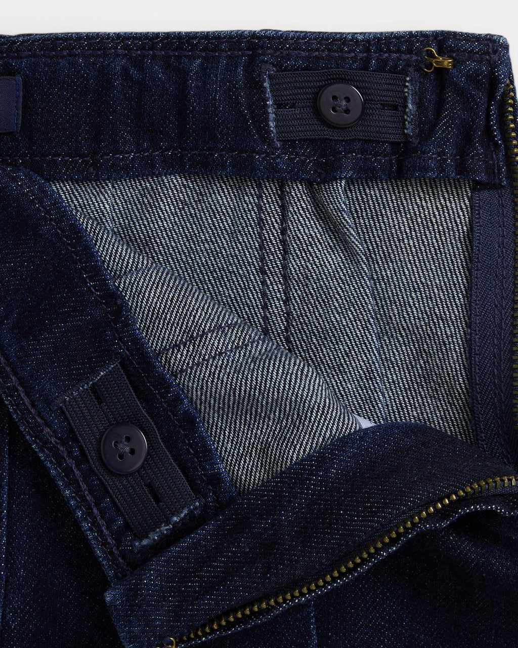 Ralph Lauren Girls Pleated Cotton Denim Skirt