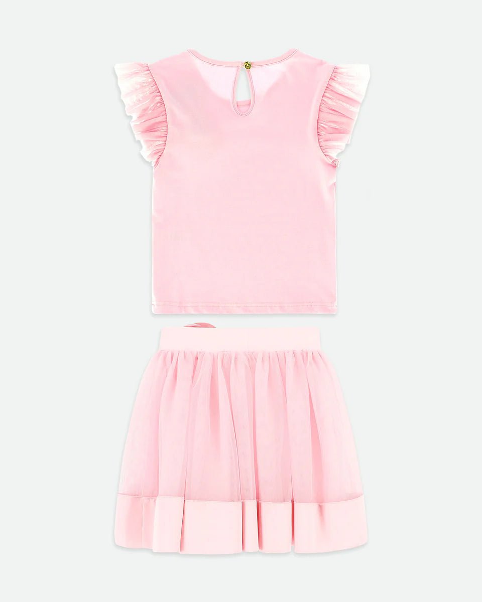 Angel Face Girls Priscilla Satin Trim Top & Skirt_ SS25PRISCILLA - NorthGirls