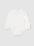 Baby Basic Bodysuit with Peter Pan Ruffle Collar - NorthGirls