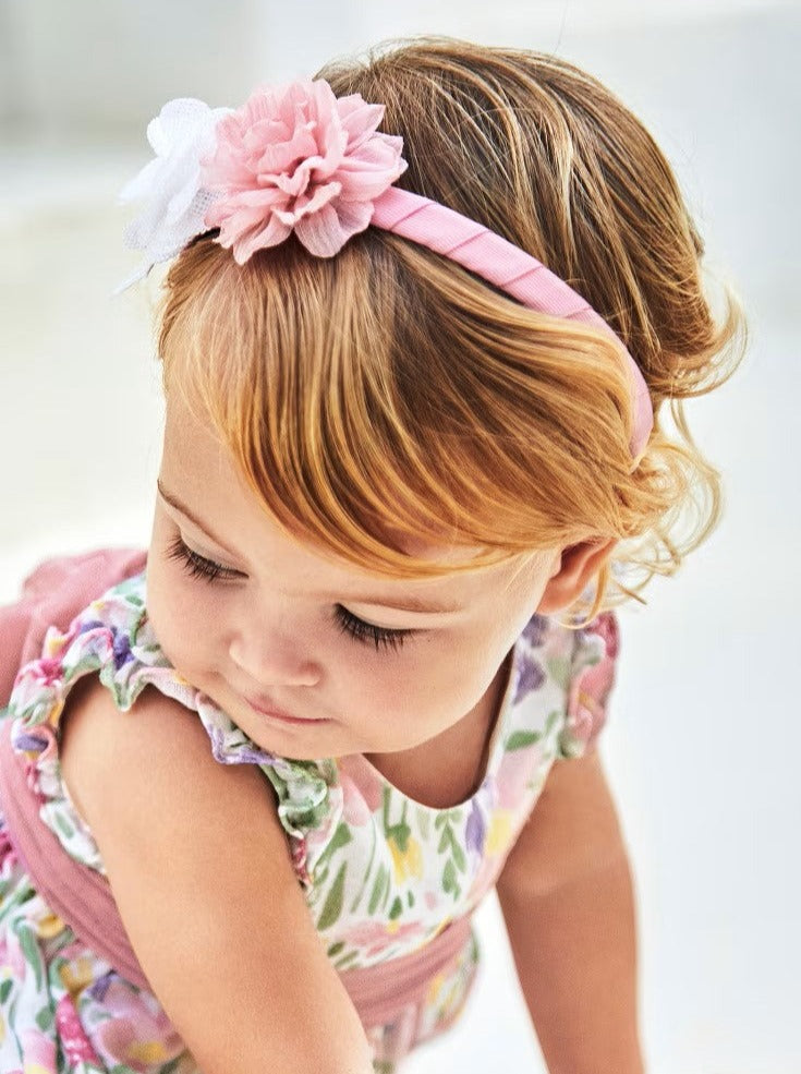 Mayoral Baby Pink Flowers Headband_ 10676-65