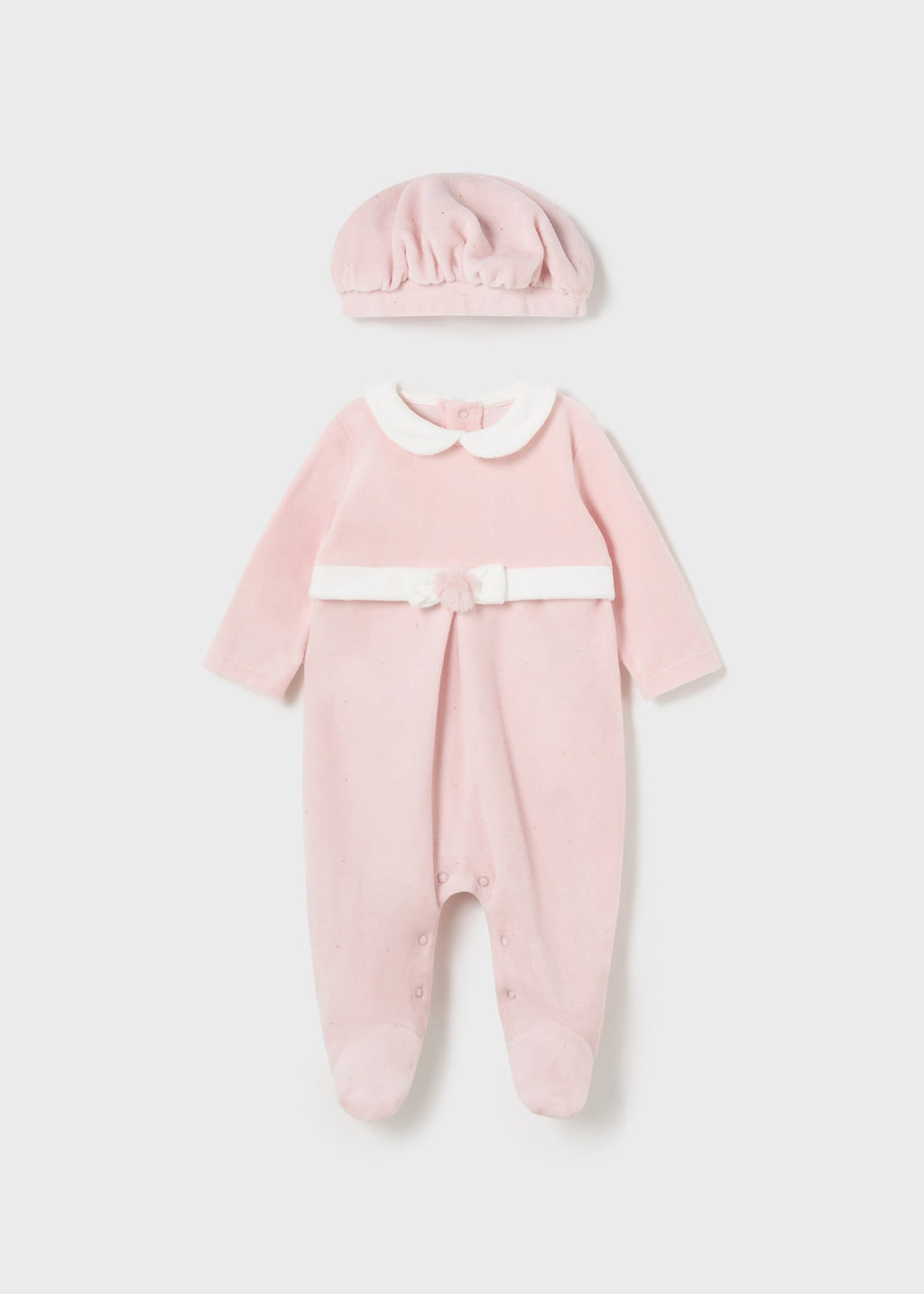 Baby Girl 2pc Onesie With Beret Set - NorthGirls