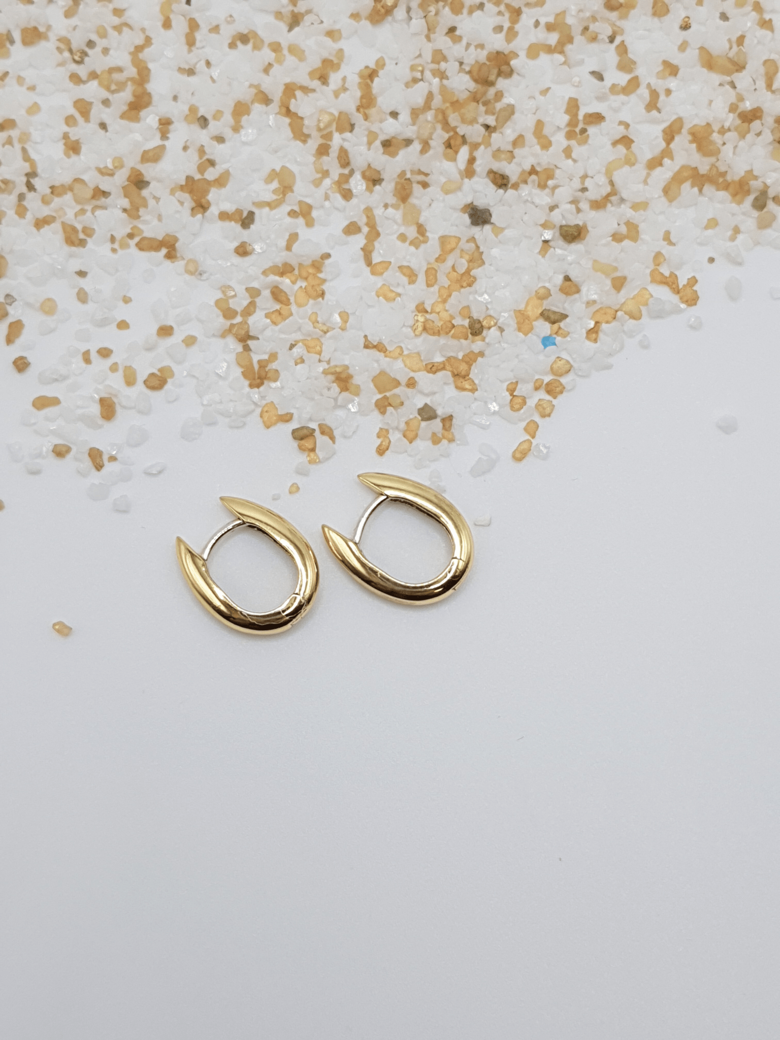 Bambu Gold Peaked Hoop Earrings _E22223 - 2612 - NorthGirls