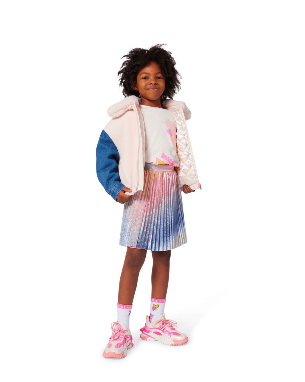 Billie Blush Girls Gradient Pleated Skirt_ U21618 - NorthGirls