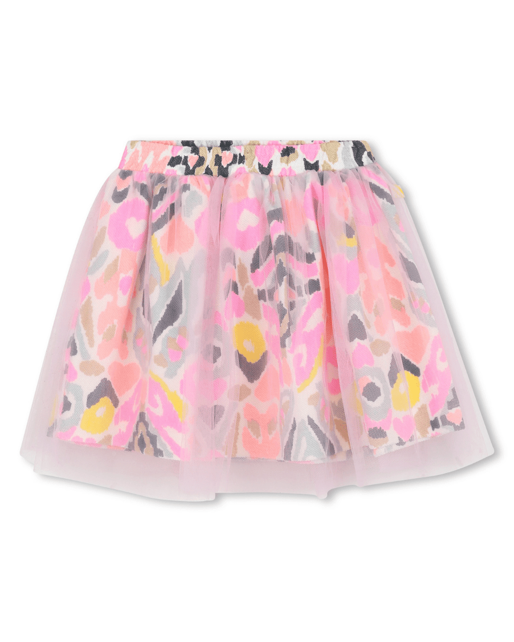 Billie Blush Girls Printed Mesh Skirt_ U21618 - NorthGirls