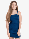 Cheryl Kids Ava Ruched Spaghetti Strap Fitted Dresses - NorthGirls