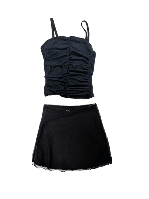 Cheryl Kids Black Mesh Bow Skirt - NorthGirls